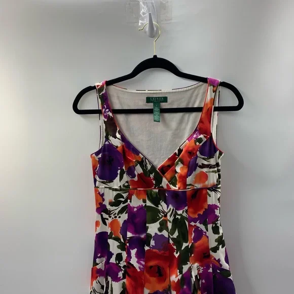Ralph Lauren Sleeveless Floral Dress Size 2 - Picture 3 of 7